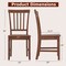 Costway 4 PCS Dining Chair Kitchen Spindle Back Side Chair with Solid Wooden Leg